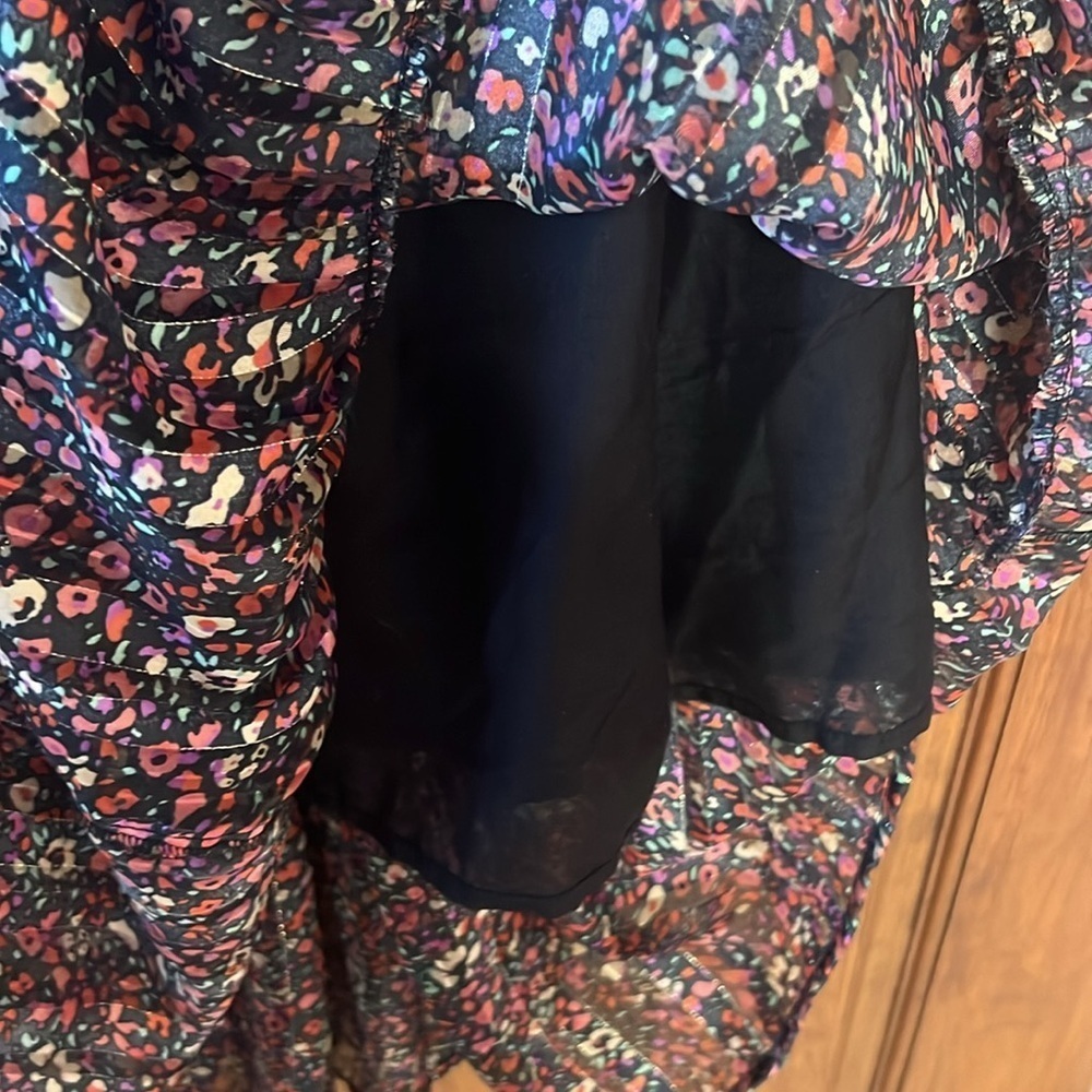 Babydoll Dress Puffed Sleeve Floral Multicolor | S - Picture 7 of 10